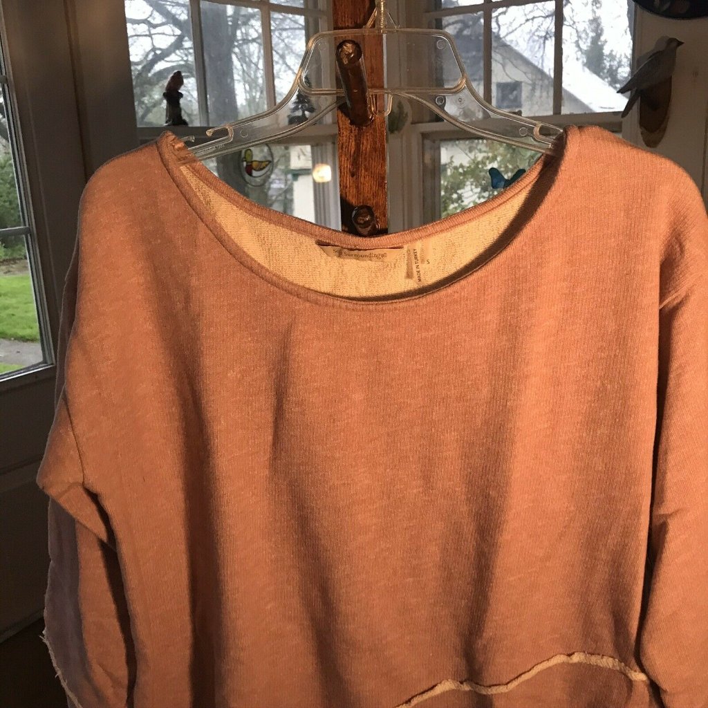 Soft Surrounding Womens S Pink Tunic Sweatshirt